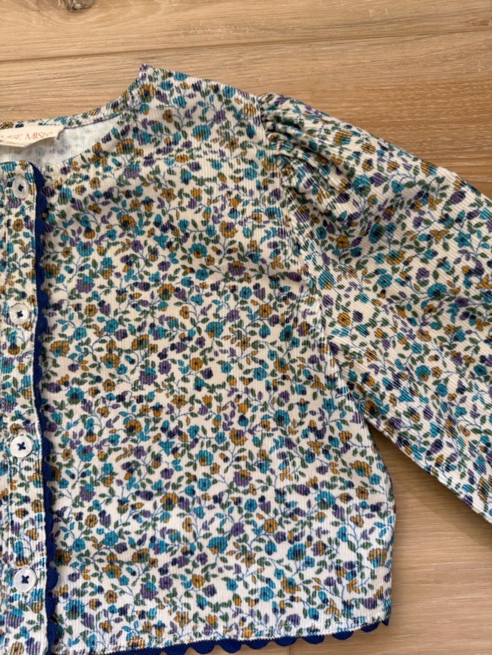 Blue Floral Cropped Top - Kids - Picture 4 of 16